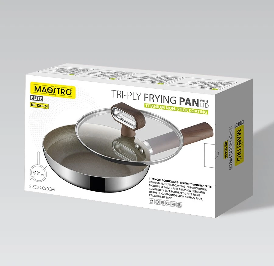 TITANCORE keptuvė su dangčiu MAESTRO MR-1260 24 cm (MR-1260-24)