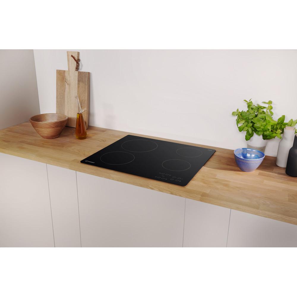 INDESIT | Kaitlentė | AAR 160 C | Vitrokeramika | Degiklių / virimo zonų skaičius 4 | Palieskite | Laikmatis | Juodas