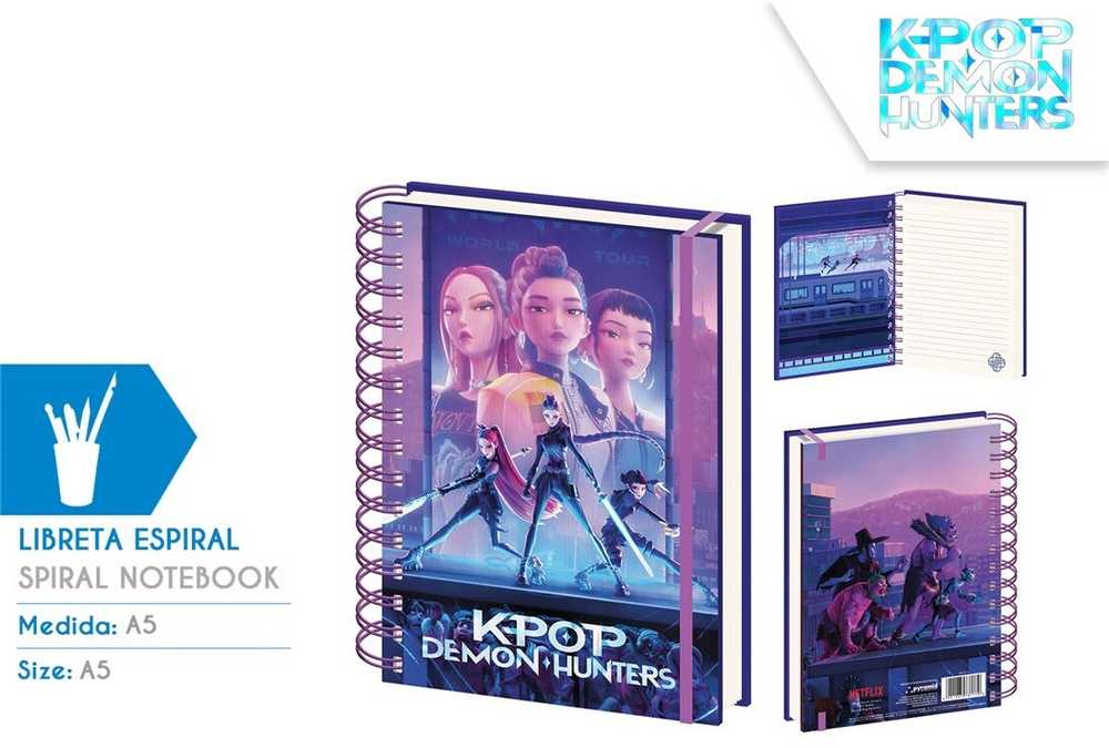 Kids Euroswan Užrašų knygelė spirale A5 k-pop demon hunters