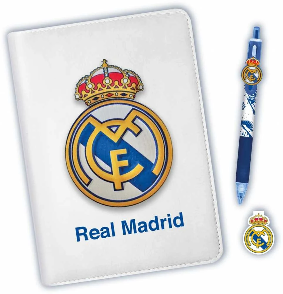 Zestaw Rinkinys „Real Madrid“ užrašų rinkinys su 10 spalvotų rašiklių