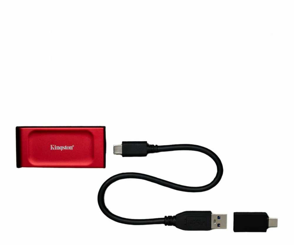 Kietasis diskas Kingston SSD diskas xs1000r 1 TB USB3.2 gen2.2 išorinis, raudonas