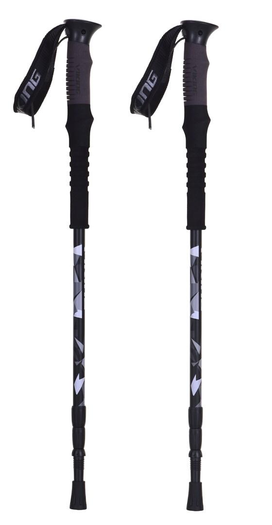 Lazdos Trekingo Viking Nelio Pro Juoda Pilka Balta