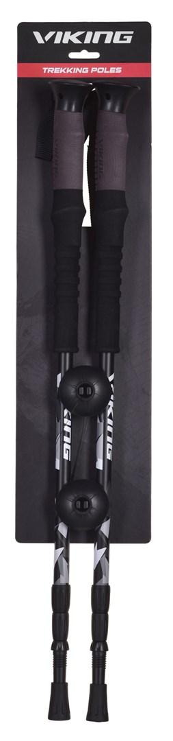 Lazdos Trekingo Viking Nelio Pro Juoda Pilka Balta