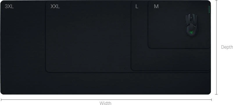 Pelės kilimėlis žaidimams Razer Gigantus V2 Soft Medium, 360 x 3 x 275 mm, Juodas