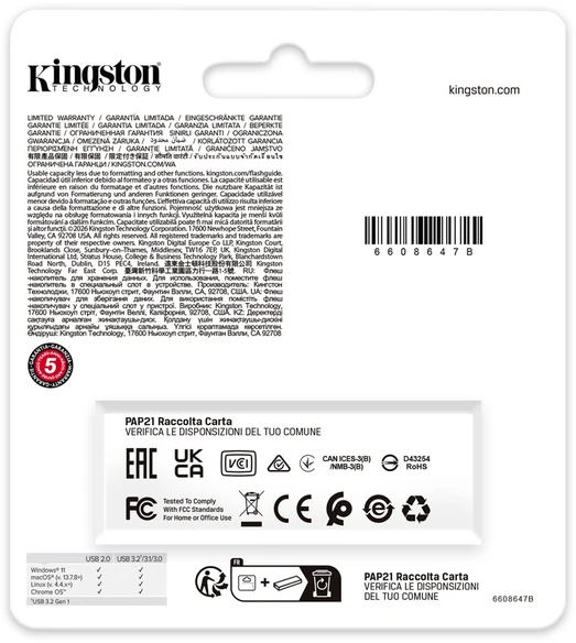 „Kingston Technology DataTraveler“ 64 GB nešiojamas USB 3.2 Gen 1 Exodia Juodas