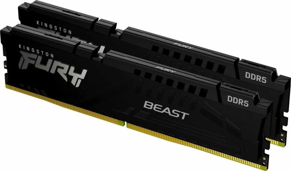 RAM KINGSTON 16GB 5600MHz DDR5 CL40 DIMM 2 vnt. rinkinys FURY Beast Juodas