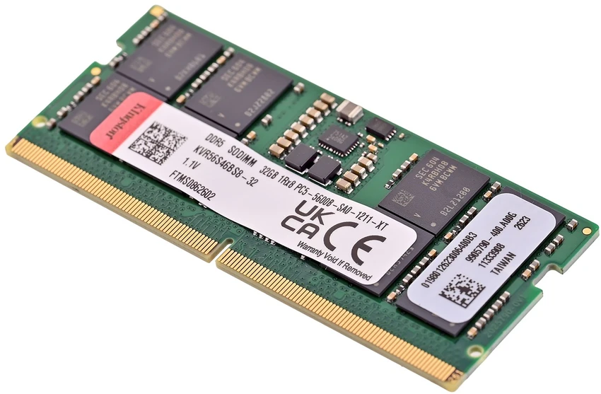 RAM „Kingston Technology KVR56S46BS8-32“ atminties modulis 32 GB, 1 x 32 GB DDR5 5600 MT/s 262 kontaktų SO-DIMM