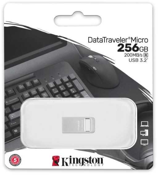 Kingston flash 256gb datatraveler usb 3.2 gen 1 200mb/s