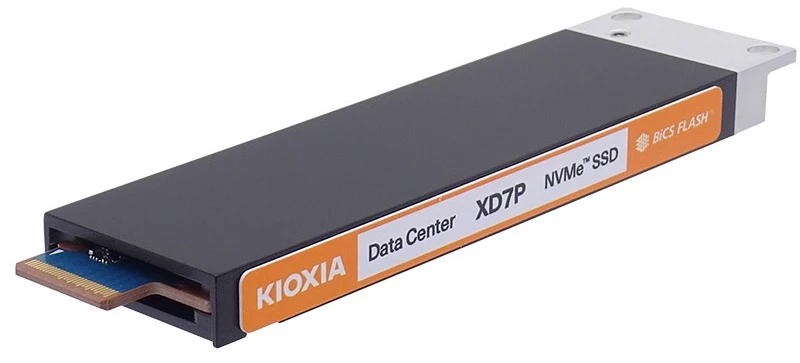 Kioxia „Dysk“ SSD xd7p 3840gb e1.s nvme gen.4 1x4 dwpd 1 3d tlc bics flash duomenų centro nvme sed plp