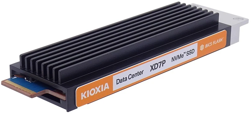 Kioxia „Dysk“ SSD xd7p 3840gb e1.s nvme gen.4 1x4 dwpd 1 3d tlc bics flash duomenų centro nvme sed plp