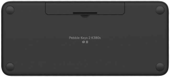 Belaidė klaviatūra Logitech PEBBLE KEYS 2 K380S, Grafito spalvos, Išdėstymas: US tarptautinis (Qwerty)