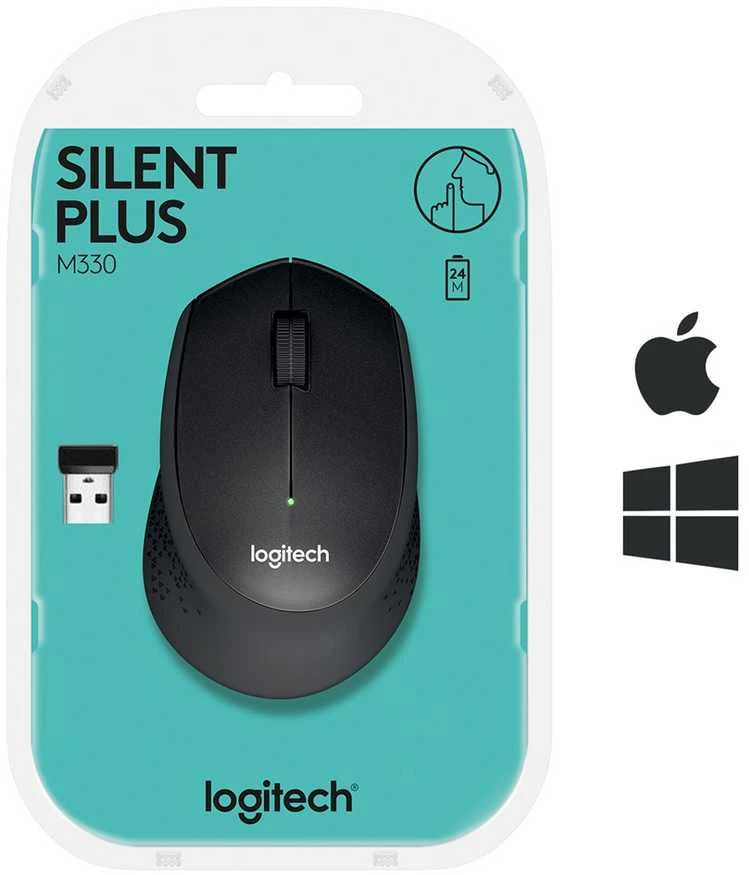 Klaviatūra Pelė logitech m330 910-004909 (usb 2.0; spalva juoda; optinė)