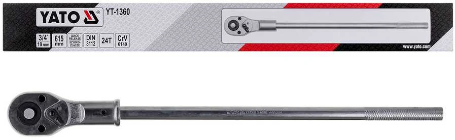 YATO RATCHET 3/4 "24 DANTYS 500mm 1360