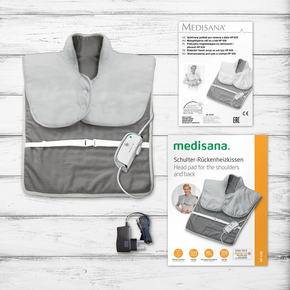 Medisana HP 630 XL 100 W šildantis antklodė | Turbo-Heat | 650 x 550 mm | Pilka