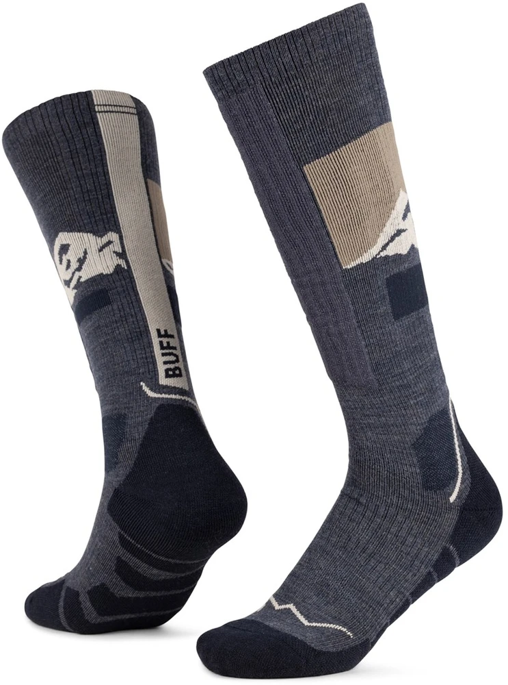BUFF Merino HW kojinės virš blauzdos, 01 Naktinio mėlynumo L