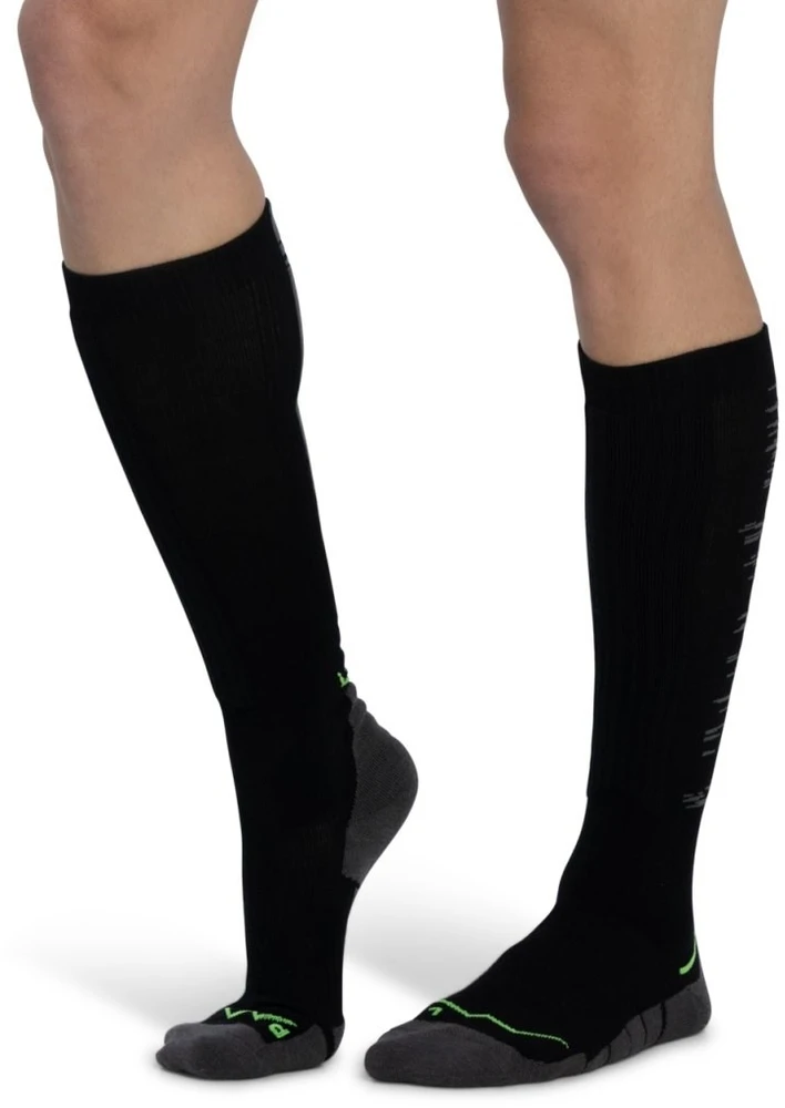BUFF Merino HW kojinės virš blauzdos HW02, Juodos, L