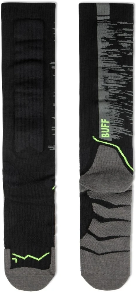 BUFF Merino HW kojinės virš blauzdos HW02, Juodos, L
