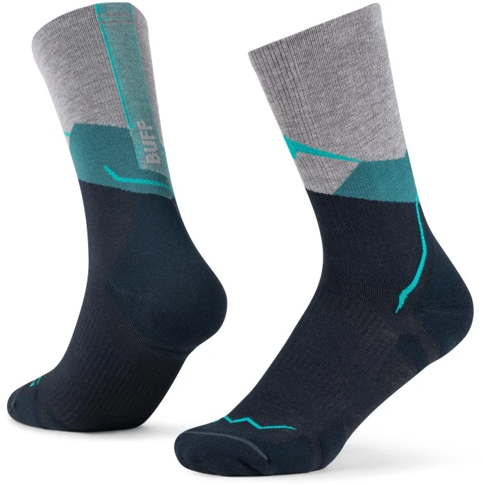 BUFF Merino Lightweight Crew LWC1 kojinės, melsvai žalios, L