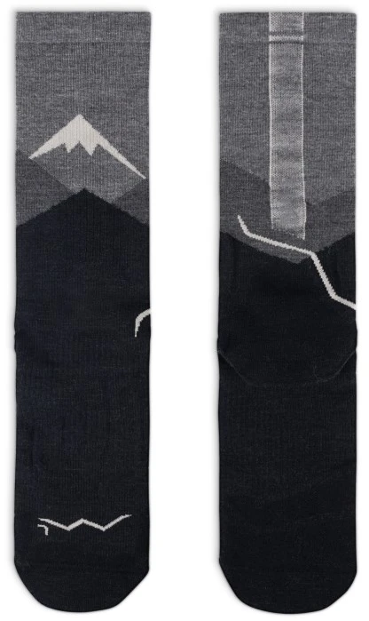 BUFF Merino Lightweight Crew Sock LWC1, Pilkas, Juodas L