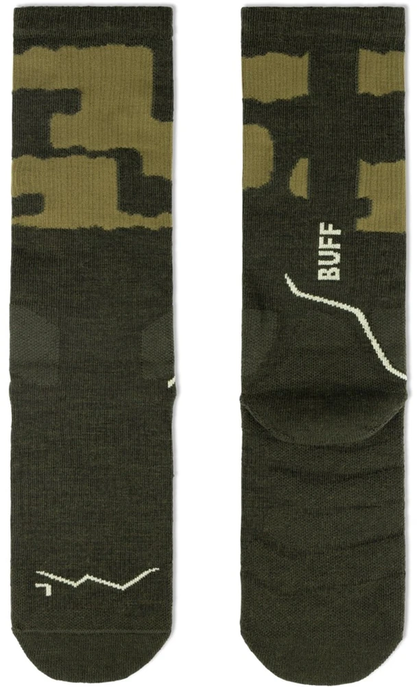 BUFF Merino MW Crew Socks MWC2 Beetle Socks, Žalias L