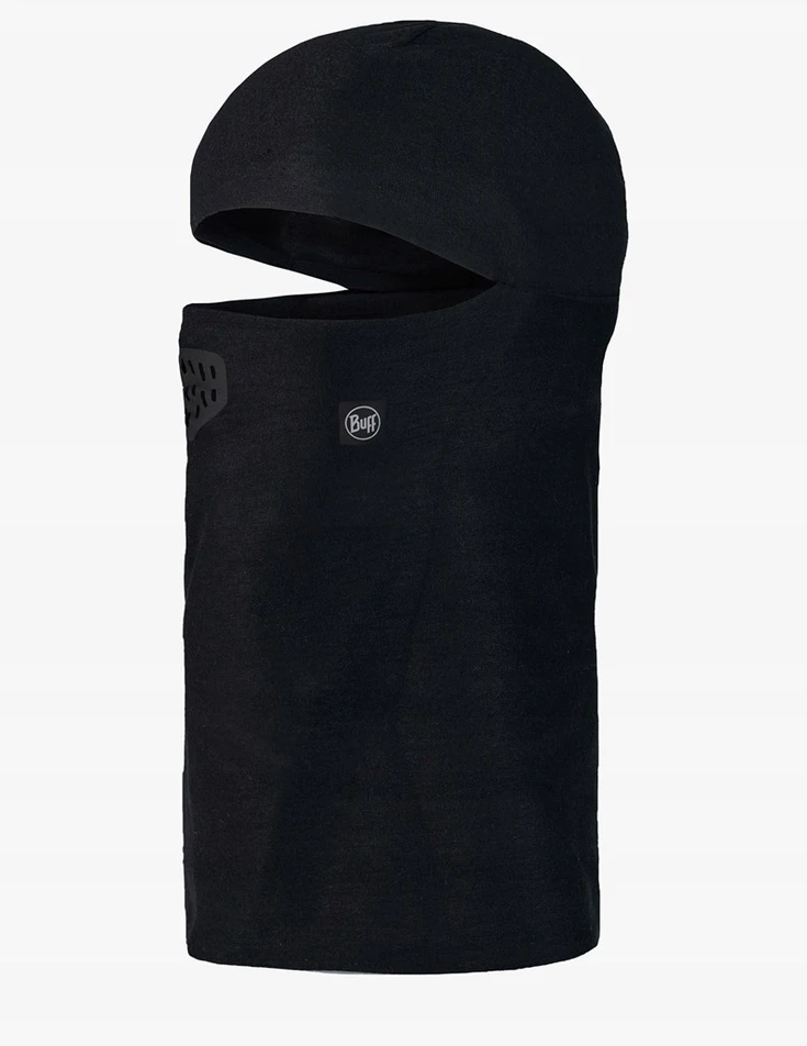 Kids BUFF Thermonet Hinged Balaclava Solid, Juodas