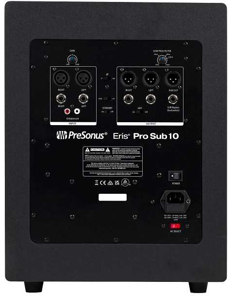 Kompiuterio kolonėlės Presonus eris pro sub10 - aktyvus žemųjų dažnių garsiakalbis