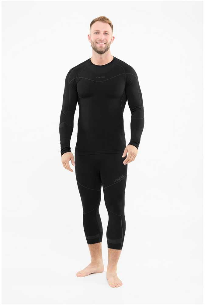 VIKING Gary 3/4 Set Bamboo men's underwear, dydis L, juodas