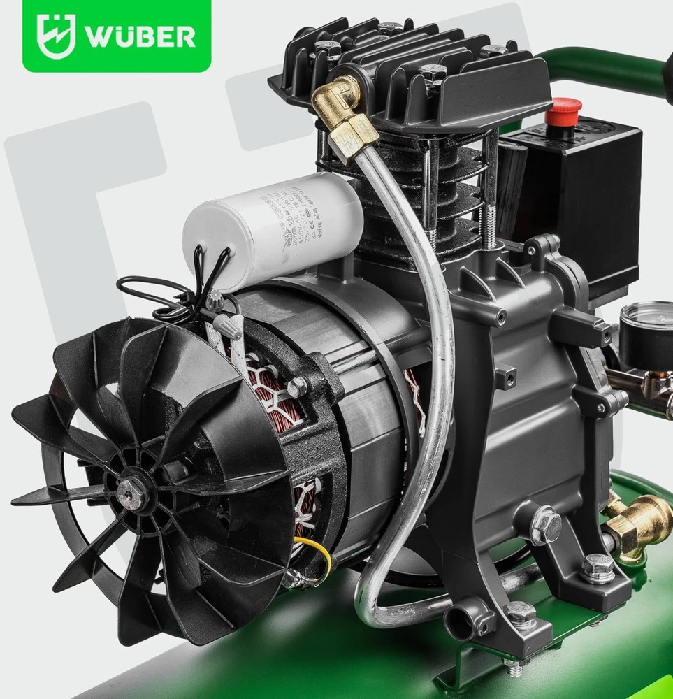Tepalinis oro kompresorius Wuber W54001, 24 l, 1100 W, 90 l/min, 8 bar