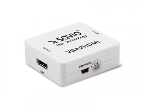 Savio VGA – HDMI Full HD | 1080p 60Hz keitiklis| Adapteriai