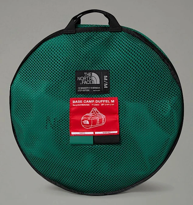 TNF Sportinis krepšys The North Face OS 71L, nailonas, poliesteris, juodas, žalias