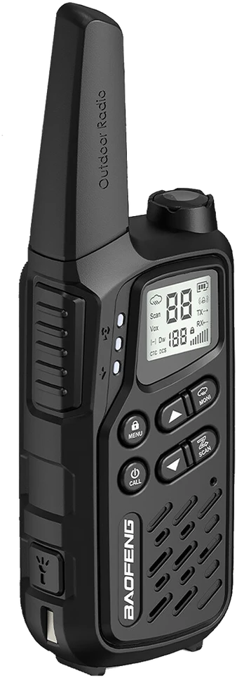 Krótkofalówka baofeng bf-t25e juoda, 2 sztuki