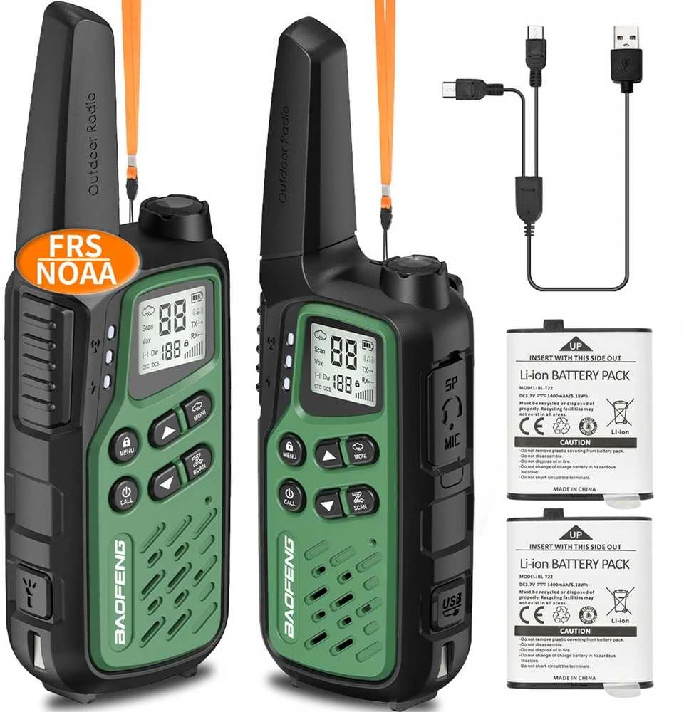 Walkie-Talkie Baofeng BF-T25E Žalias, 2 pieces