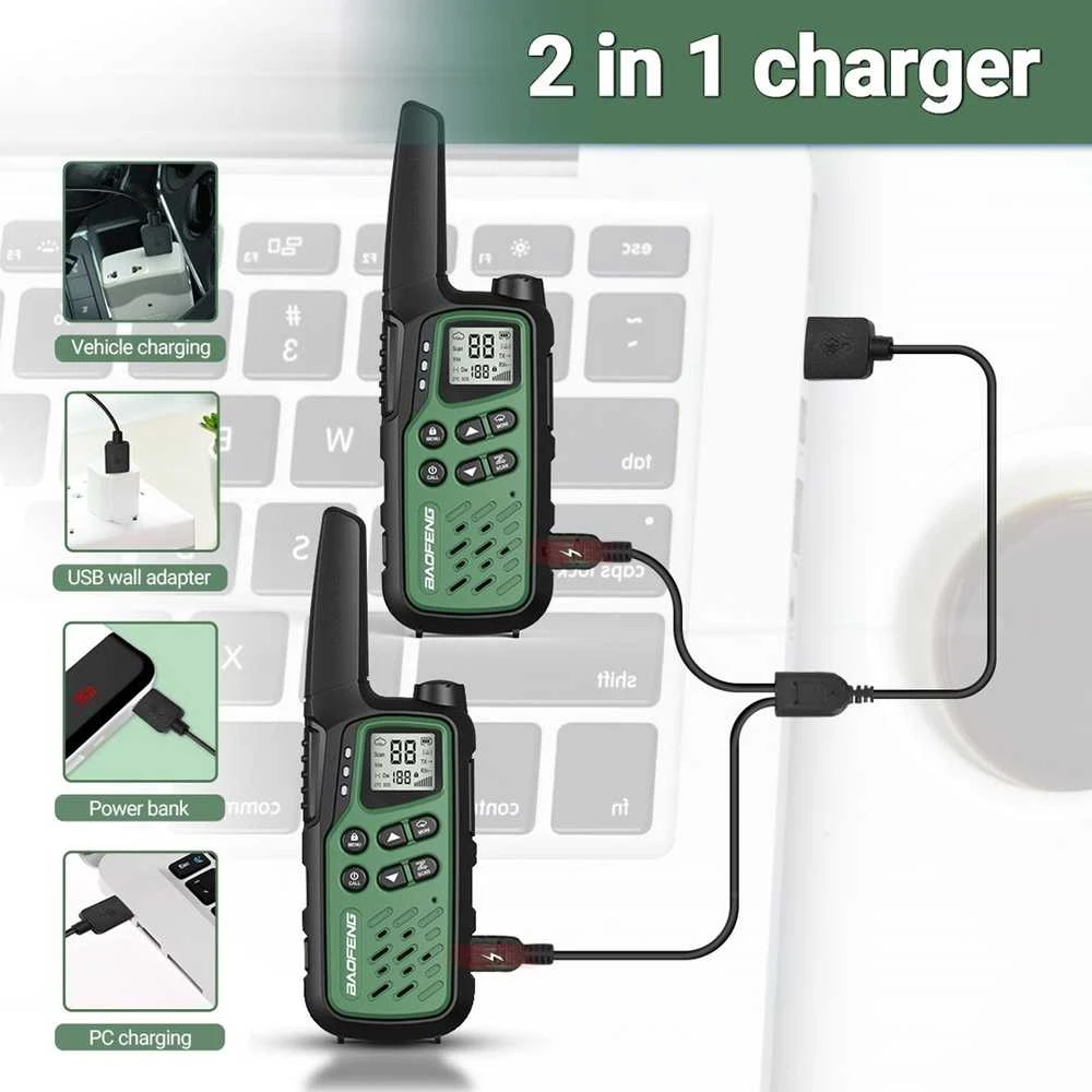 Walkie-Talkie Baofeng BF-T25E Žalias, 2 pieces
