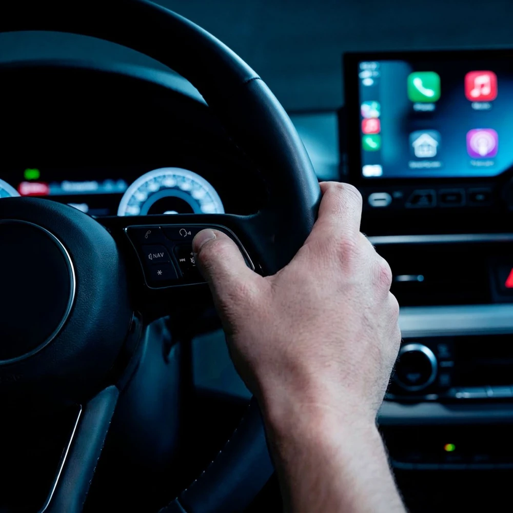 Automagnetola Kruger & Matz KM2017 1DIN CarPlay/AndroidAuto automobilio radijas
