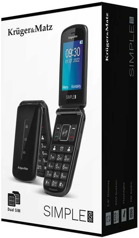 Kruger & matz telefon dla seniora simple 929