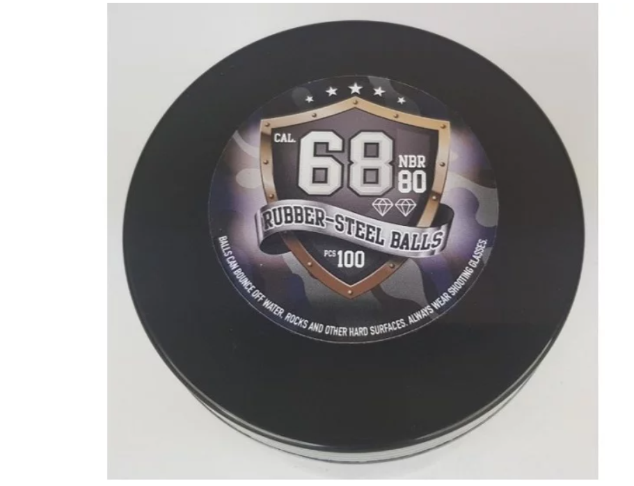 Gumos ir metalo rutuliai Guard Power cal. 68-100 vnt.