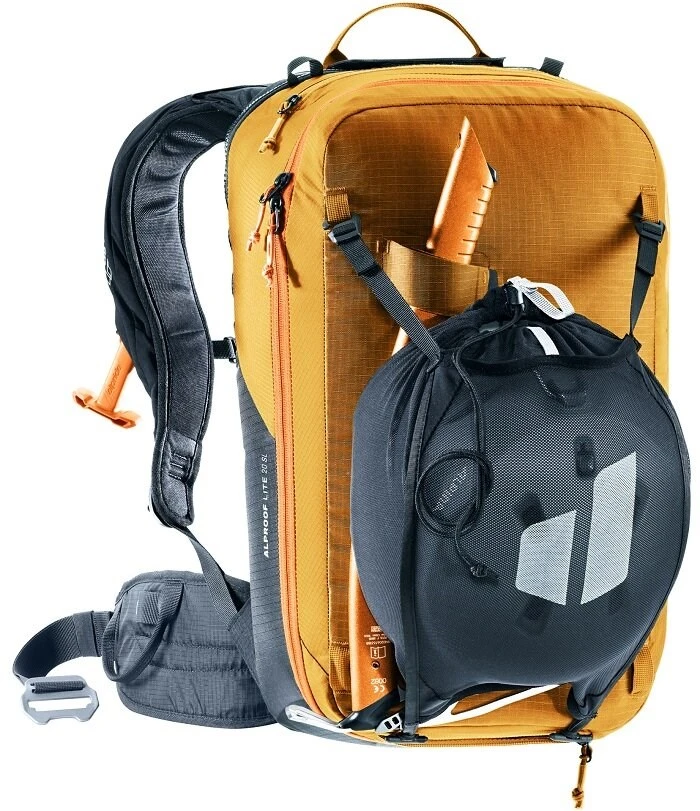 DEUTER Alproof Lite 20 SL Backpack Cinnamon/Juodas + DEUTER Wash Center I Toiletry Bag Raisin/Caspia