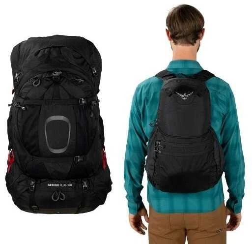 Osprey Aether Plus 85 Trekking backpack L/XL Juodas