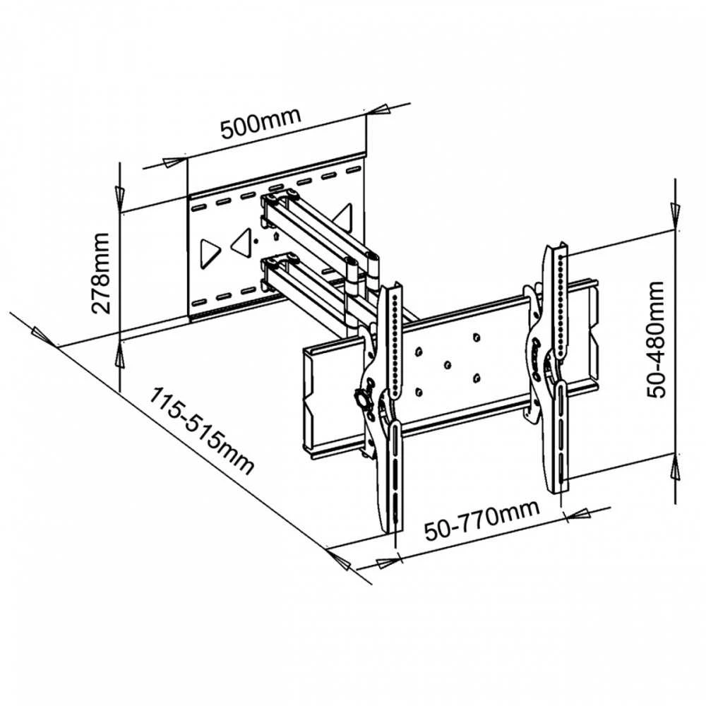 Laikiklis ART RAMT AR-24 ART Holder AR-24 to tv LCD | juodas | 32-60 80KG VESA corner