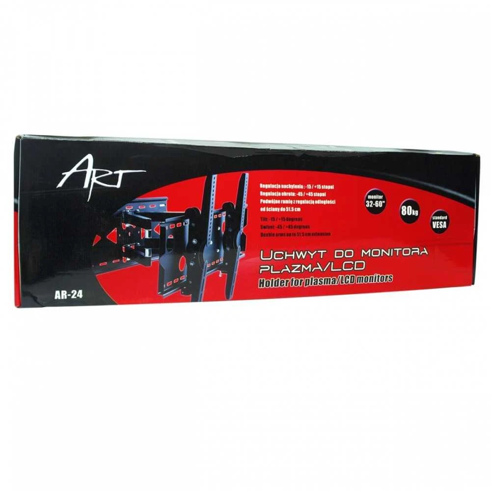 Laikiklis ART RAMT AR-24 ART Holder AR-24 to tv LCD | juodas | 32-60 80KG VESA corner