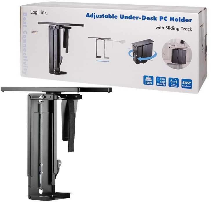 Laikiklis Logilink Desk-Mounted CPU Holder EO0031 Juodas