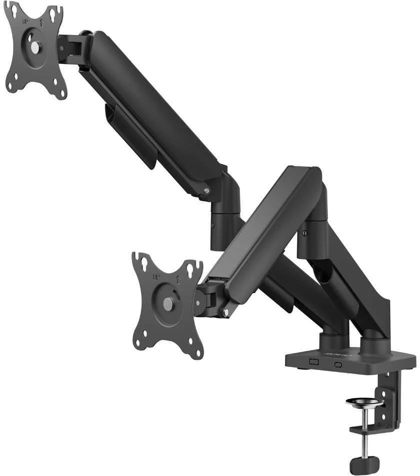 Savio UM-04 dvigubos spyruoklės monitoriaus laikiklis staliniam ekranui 17″–32″