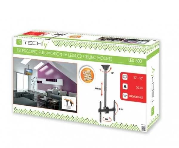 Laikiklis Techly Ant lubų montuojamas LCD / LED 32-55 colių juodas, 50kg