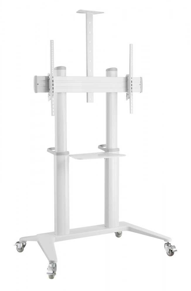 Techly TV laikiklis Mobilus TV laikiklis 70-120" iki 140kg reguliuojamas su 2 lentynomis