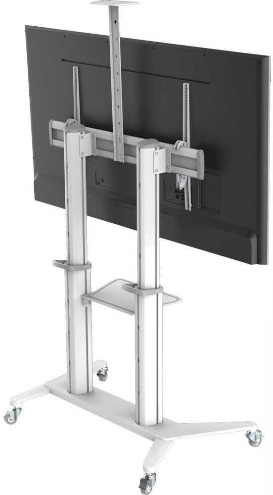 Techly TV laikiklis Mobilus TV laikiklis 70-120" iki 140kg reguliuojamas su 2 lentynomis