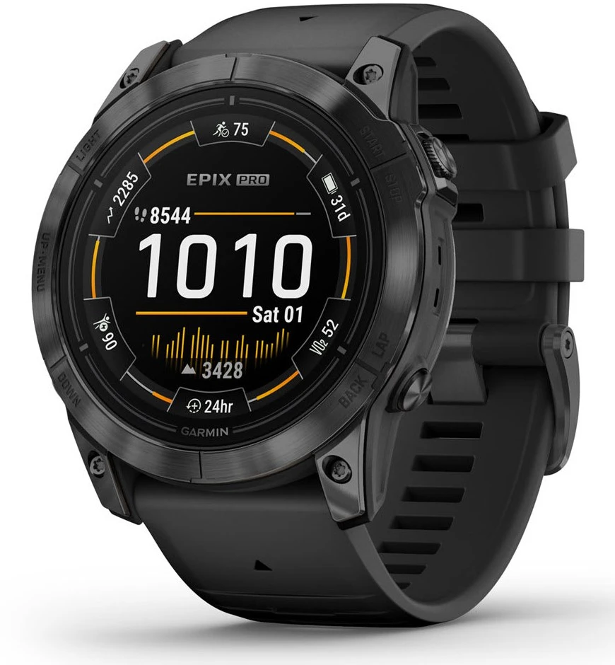 Sportinis laikrodis garmin epix pro gen 2 51mm slate pilka/juoda