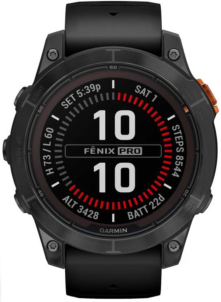 Išmanusis laikrodis Garmin fēnix® 7 Pro – Sapphire Solar Edition Pilkos anglies spalvos DLC titanas, su juodu dirželiu