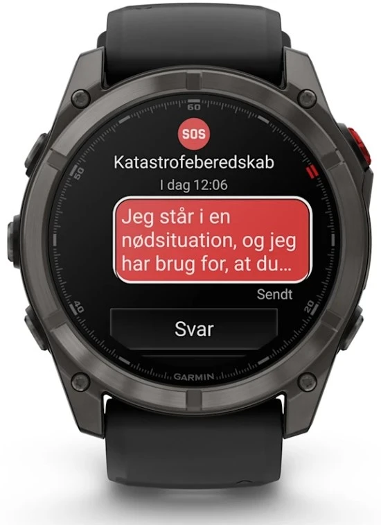 Išmanusis laikrodis Garmin fēnix® 8 Pro – 51 mm, AMOLED Sapphire, Pilkos anglies spalvos DLC titanas su juodos / pilkos akmenukų spalvos silikoniniu dirželiu | 010-03199-01