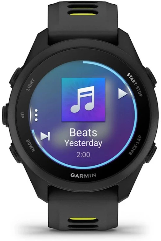 Išmanusis laikrodis Garmin Forerunner 170 Music, Juodas with Juodas/Amp Geltona Band