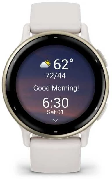 „Garmin vivoactive 5“ AMOLED sportinis laikrodis, 42 mm, dramblio kaulo spalvos